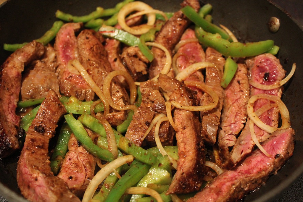 Sauté with the steak in the yummy browned meat bits